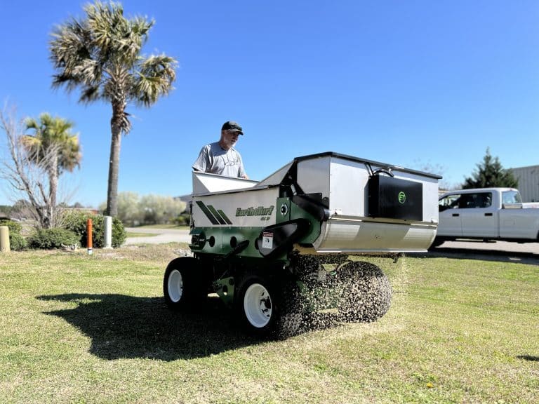 415 topdresser in action for landscaping