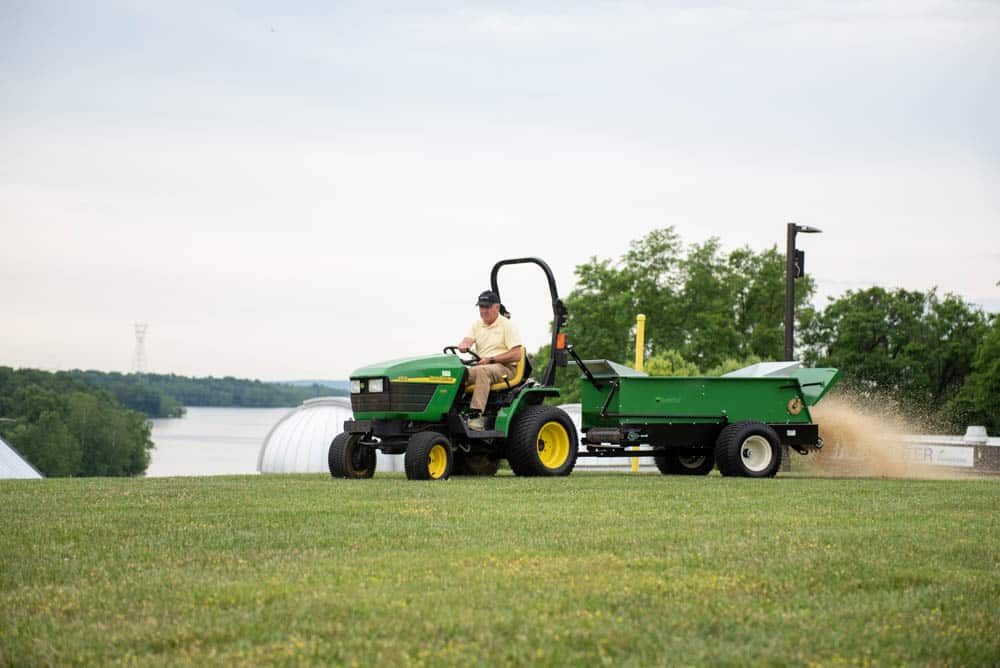 multispread 320 spreading on grass field