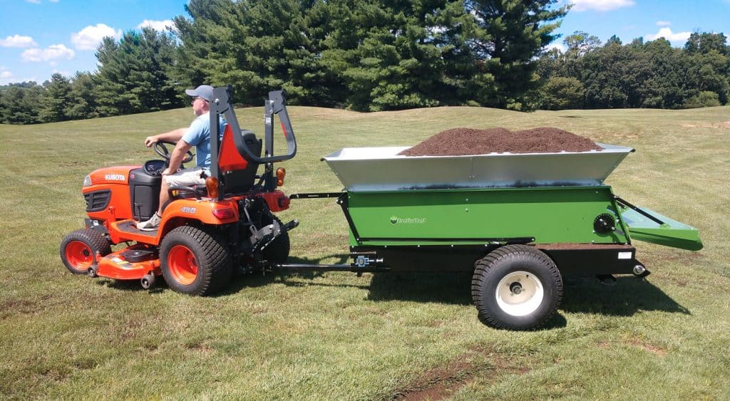 banner earth and turf multispread 320 topdresser for landscapers municipalities schools universities